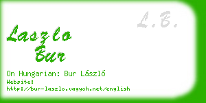 laszlo bur business card