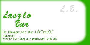 laszlo bur business card